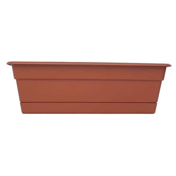Bloem Living Bloem Dura Cotta 5.75 in. H X 24 in. W X 7.5 in. D Plastic Window Box Terra Cotta DCBT24-46 - main